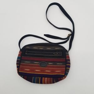 Guatemala Cedano | Huipil Woven Stripe & Leather Purse
